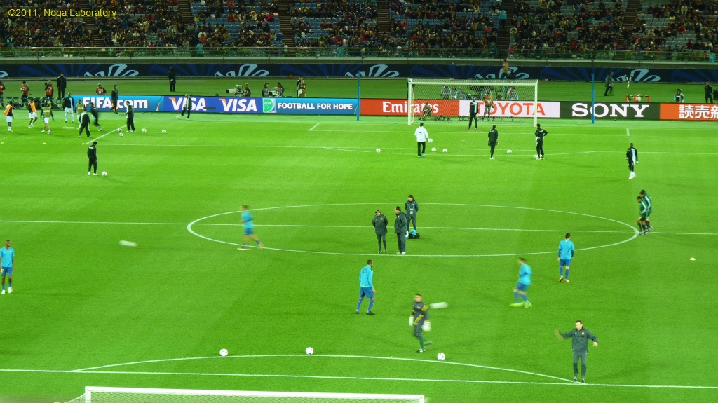 試合開始前の練習 試合開始前の練習